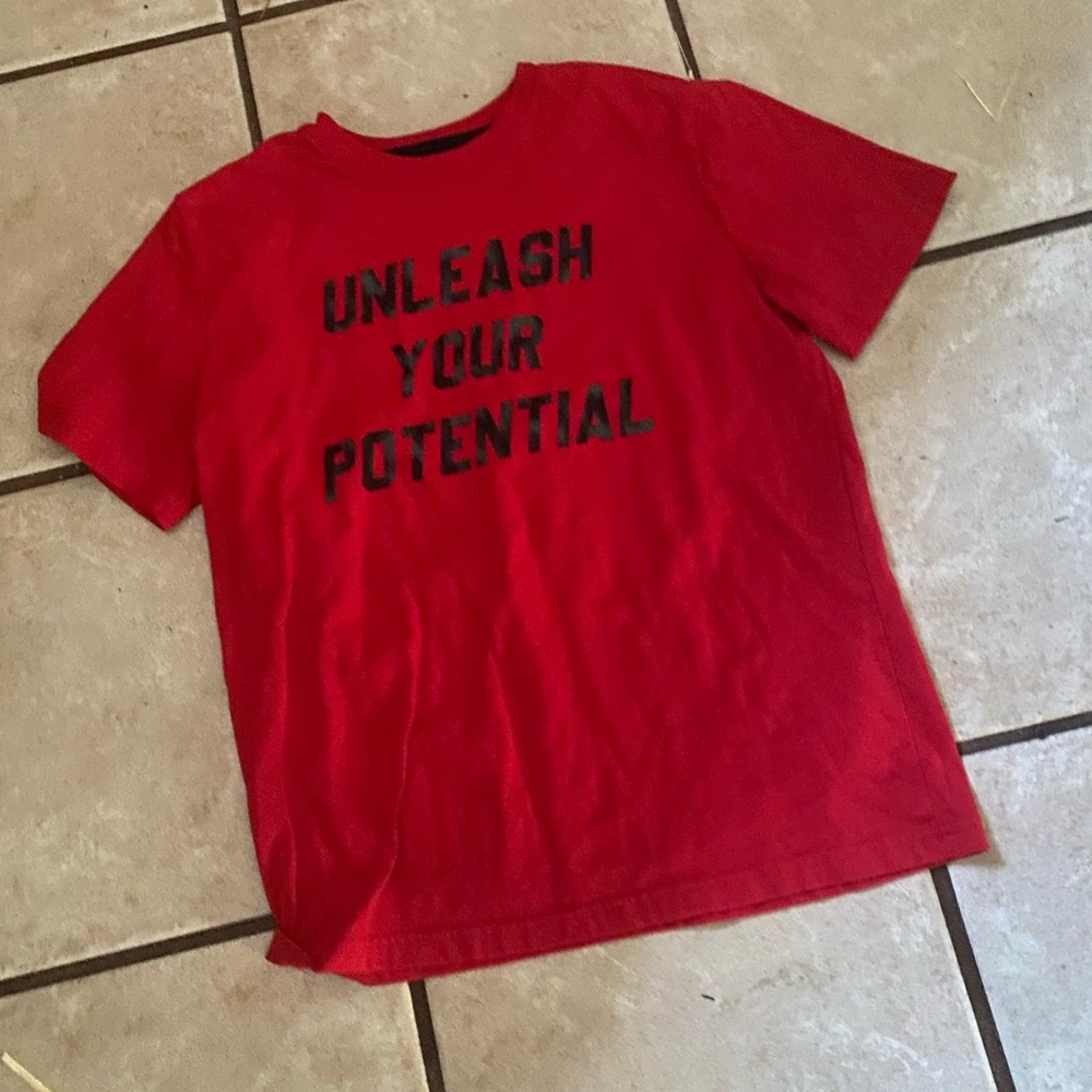 (A148)Boys Tee “Unleash Your Potential “ Size 14/16 by Xersion CLEARANCE SALE